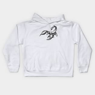 Hand drawn Scorpio - Pen & ink Kids Hoodie